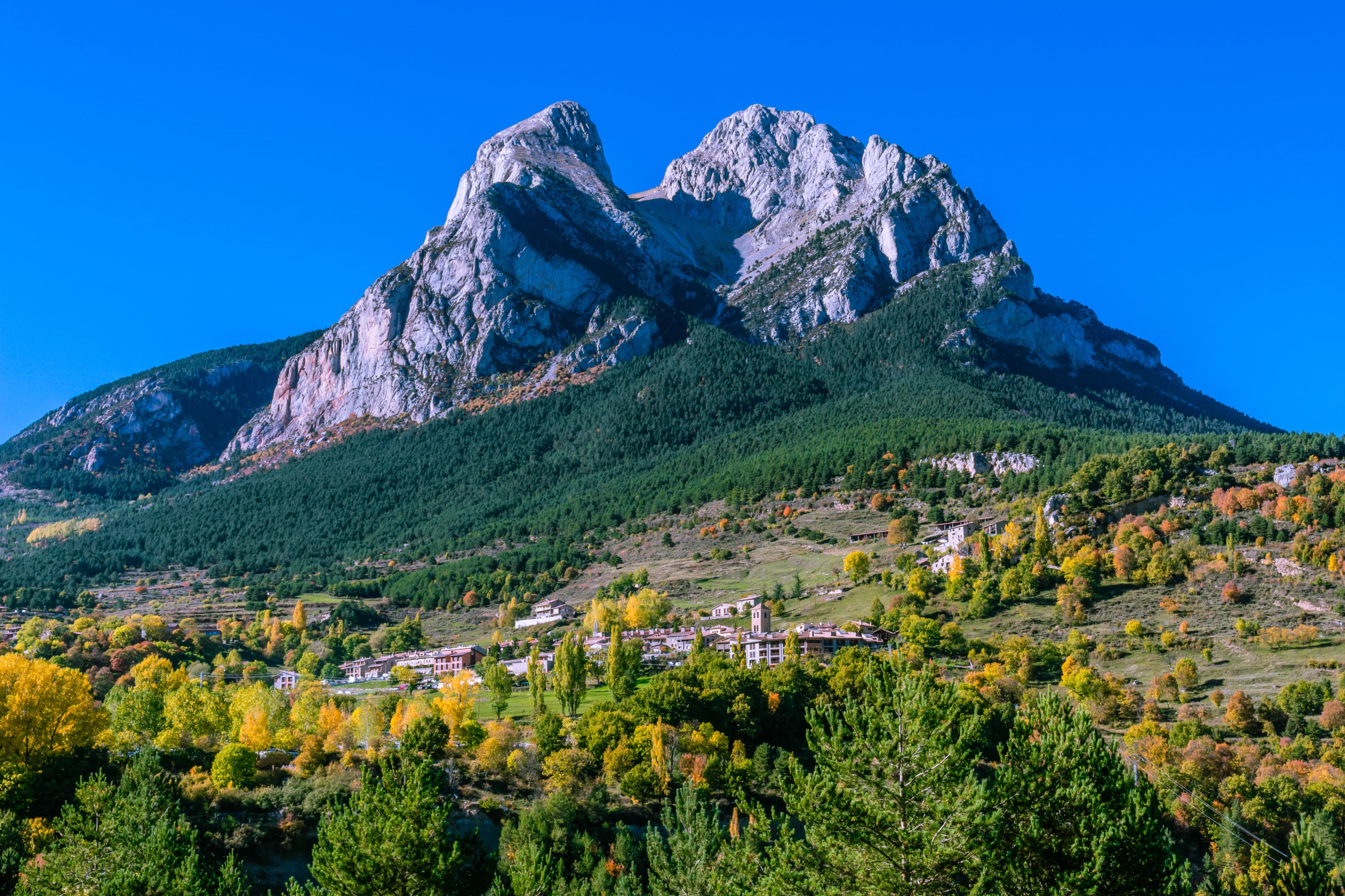 Mountain landscape in the autumn (Peak of Pedraforca)