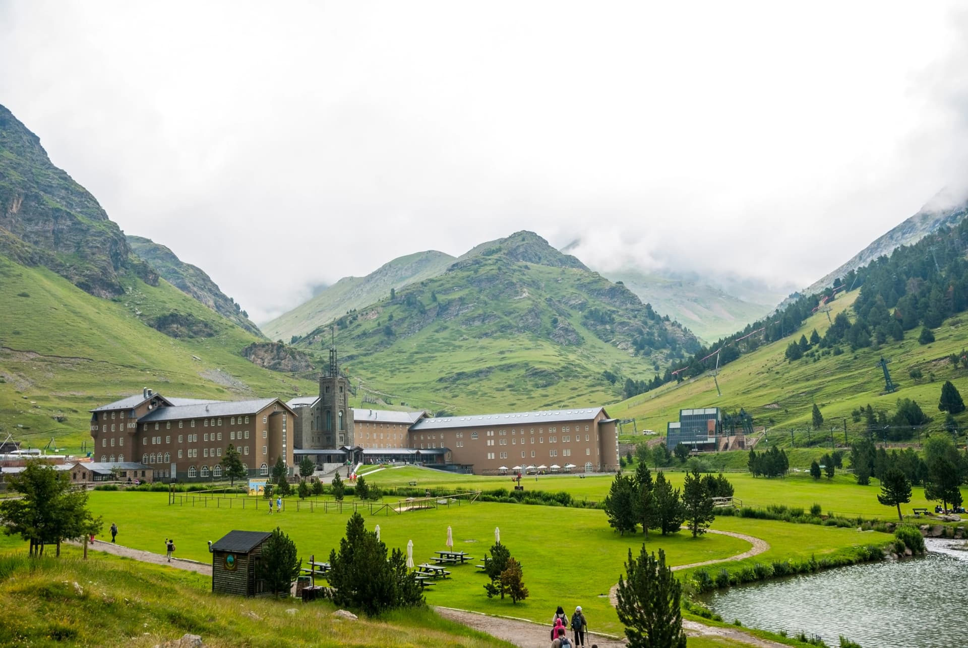 La Molina in valley in summer, Pyrenees