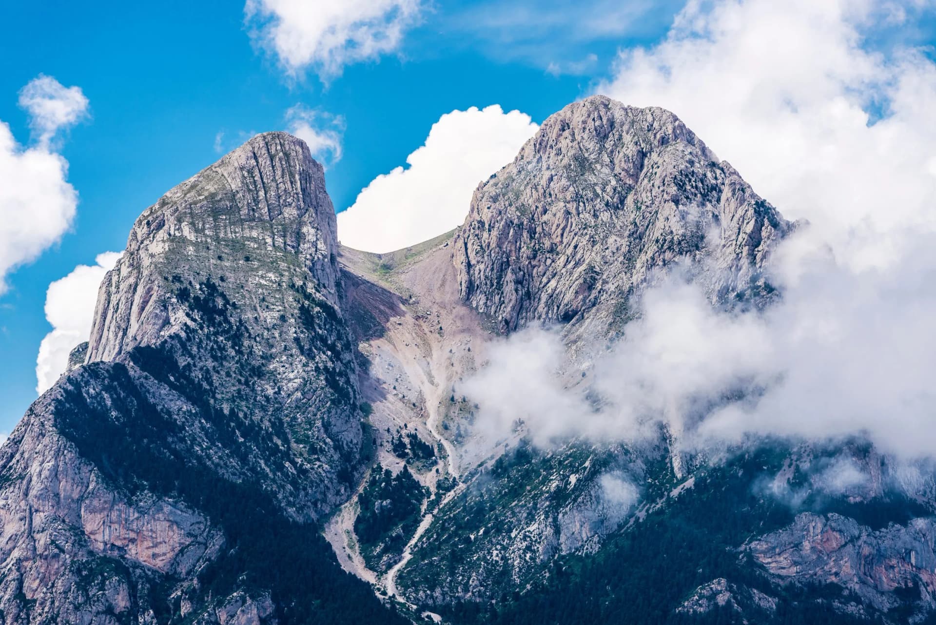 Landscape of Pedraforca in Catalonia, Spain