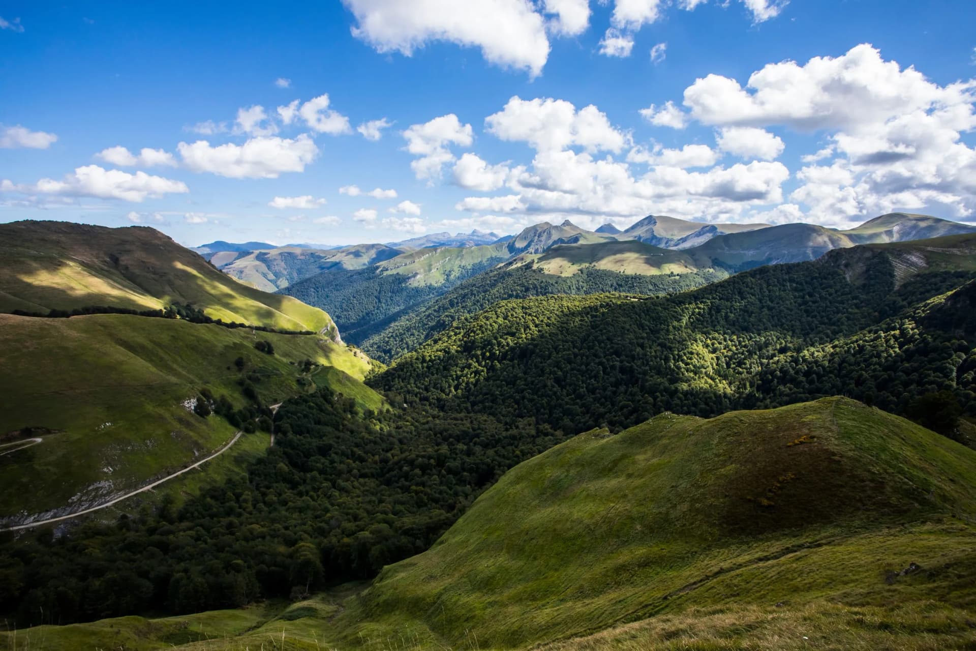 Summer landscape in the mountains of Navarra, Pyrenees, Spain