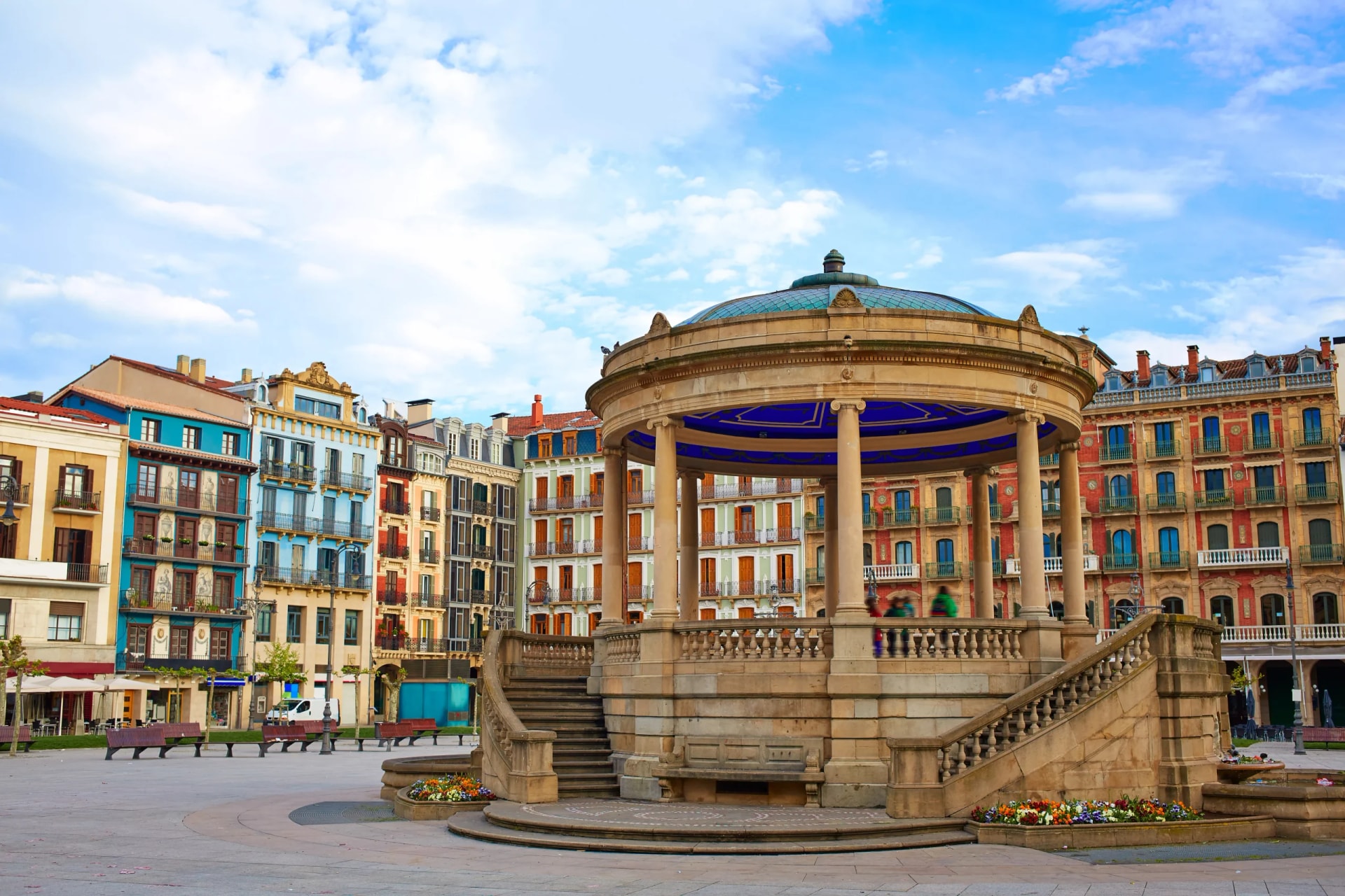 Pamplona Navarra Spain plaza del Castillo square